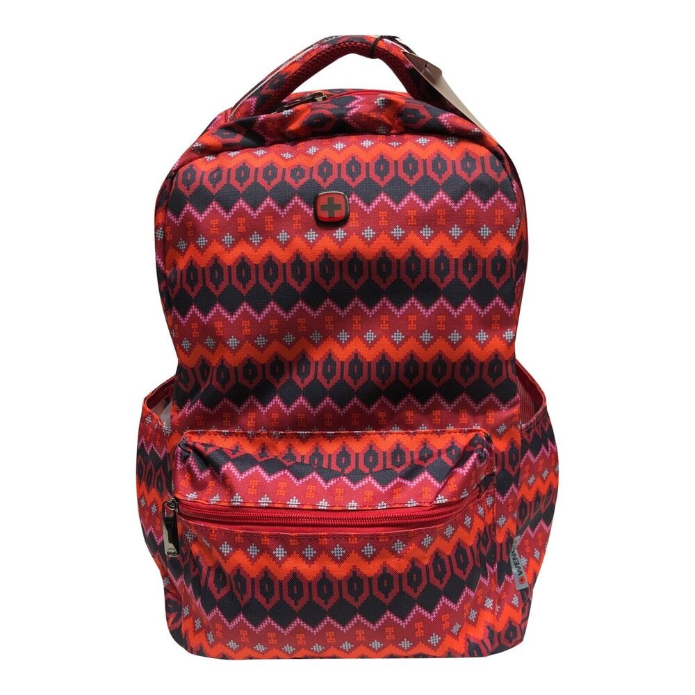 Swiss Gear Wenger 606889 - red native print  16 " Laptop Backpack